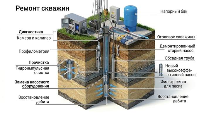 Ремонт скважин в Усть-Лабинске